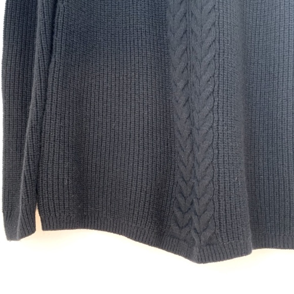 Talbots Wool Blend Ribbed Cable Tunic Sweater - Picture 4 of 7